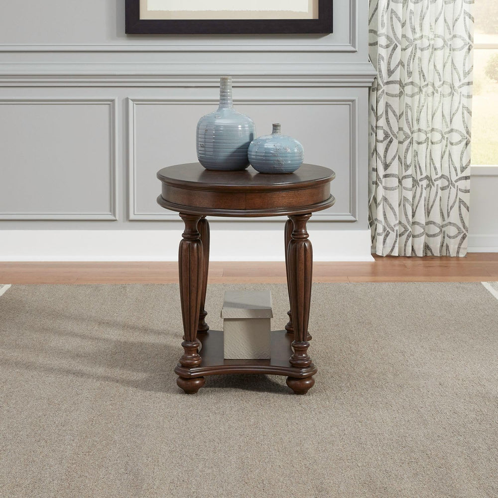 Liberty Furniture Allington Oval End Table for Living Room - Satin Sienna