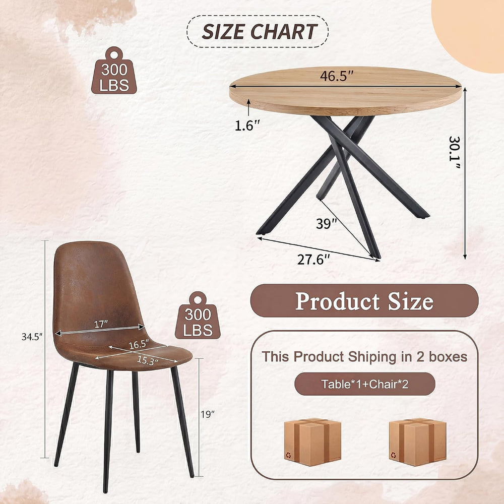 Round Dining Table Set for 4, Round Kitchen Dining Table and Chairs Set for 4...