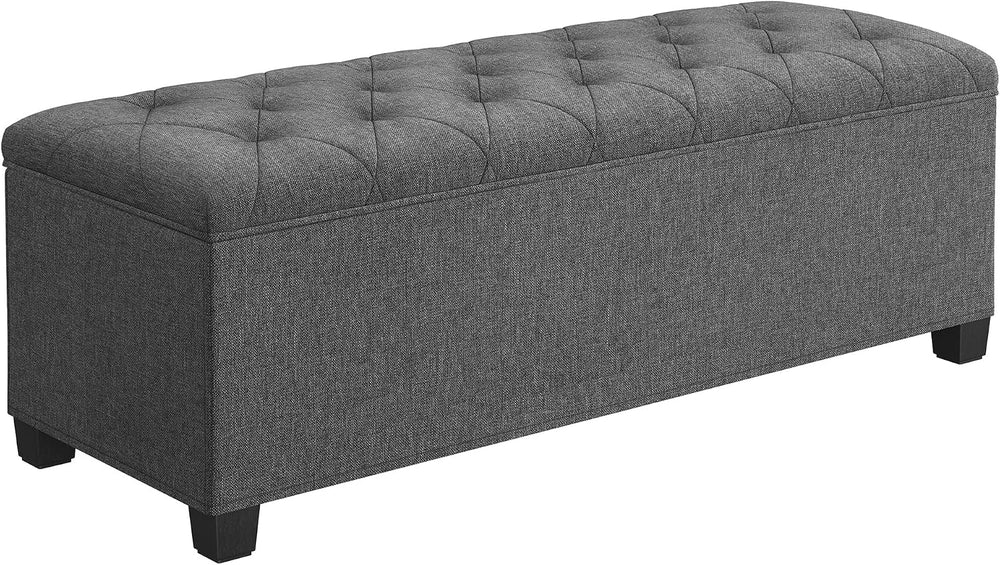 SONGMICS Storage Ottoman Bench, Foot Rest with Legs, Load up to 661.4 lb | En...