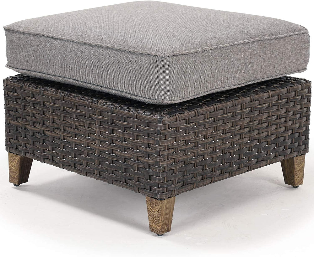 Grand patio Outdoor Patio Ottoman Footstool Rest with Premium Fabric Soft Rem...