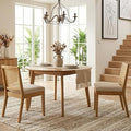 HNY Farmhouse Rattan Dining Chairs Set of 2, Mid Century Modern Kitchen & Dining Room Chairs, Cane Upholstered Kitchen Side Chair with Natural Hardwood Frame, Beige