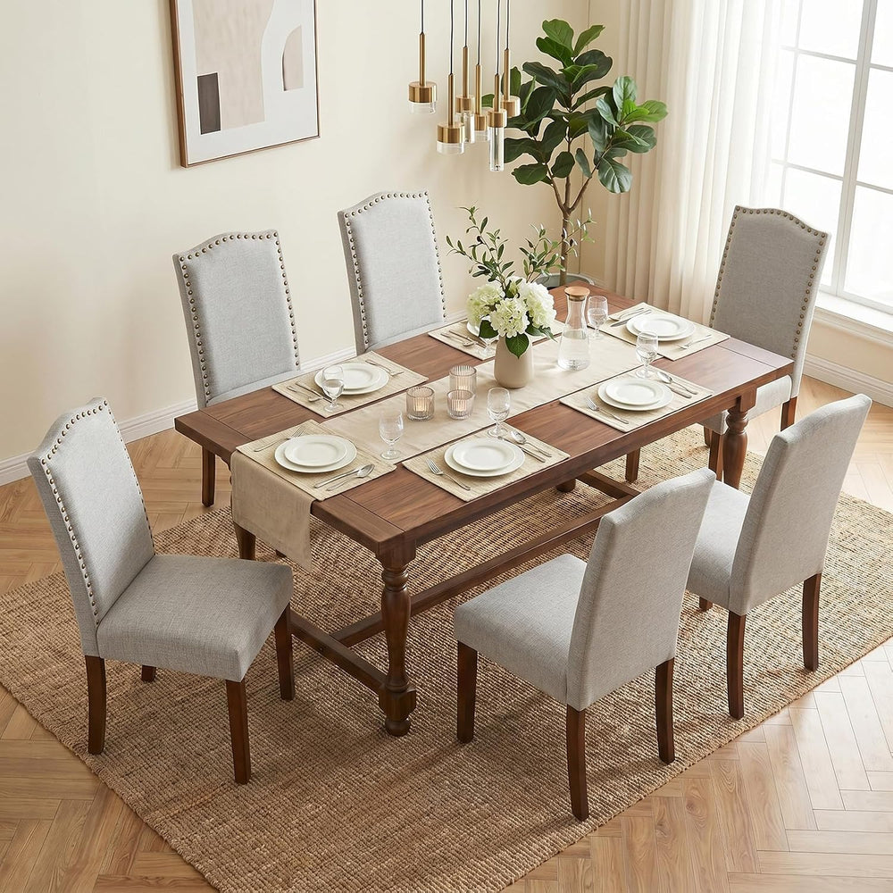 Dining Chairs Set of 6, Fabric Kitchen Chair for Living Room
