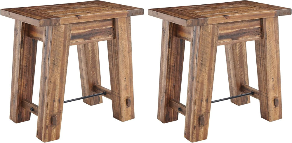 Alaterre Furniture Durango 27-Inch Solid Wood Side Table – Set of 2 Heavy-Dut...