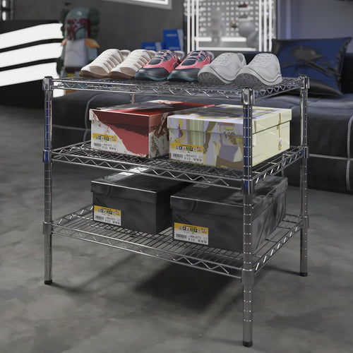 21" Deep x 30" Wide x 27" Height Wire Shelving Kit | 3-Tier | NSF Commercial Storage Rack Unit