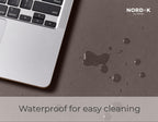 Nordik Cork Leather Desk Mat Cable Organizer - Gunmetal Grey 35 X 17 inch - Premium Extended Mouse Mat for Home Office Accessories - Non-Slip Vegan Leather Desk Pad Protector & Desk Blotter Pad