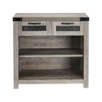 ROCKPOINT Entryway Table with Industrial Style Drawer, Grey Wash