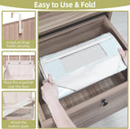 Over Door Organizer with 6 Extra Large Pockets 12 Side Pockets, 2-Pack Sturdy Closet Rack, Hanging Storage Organizer with Clear Window for Shoes, Diapers, Bedroom, Bathroom, Beige