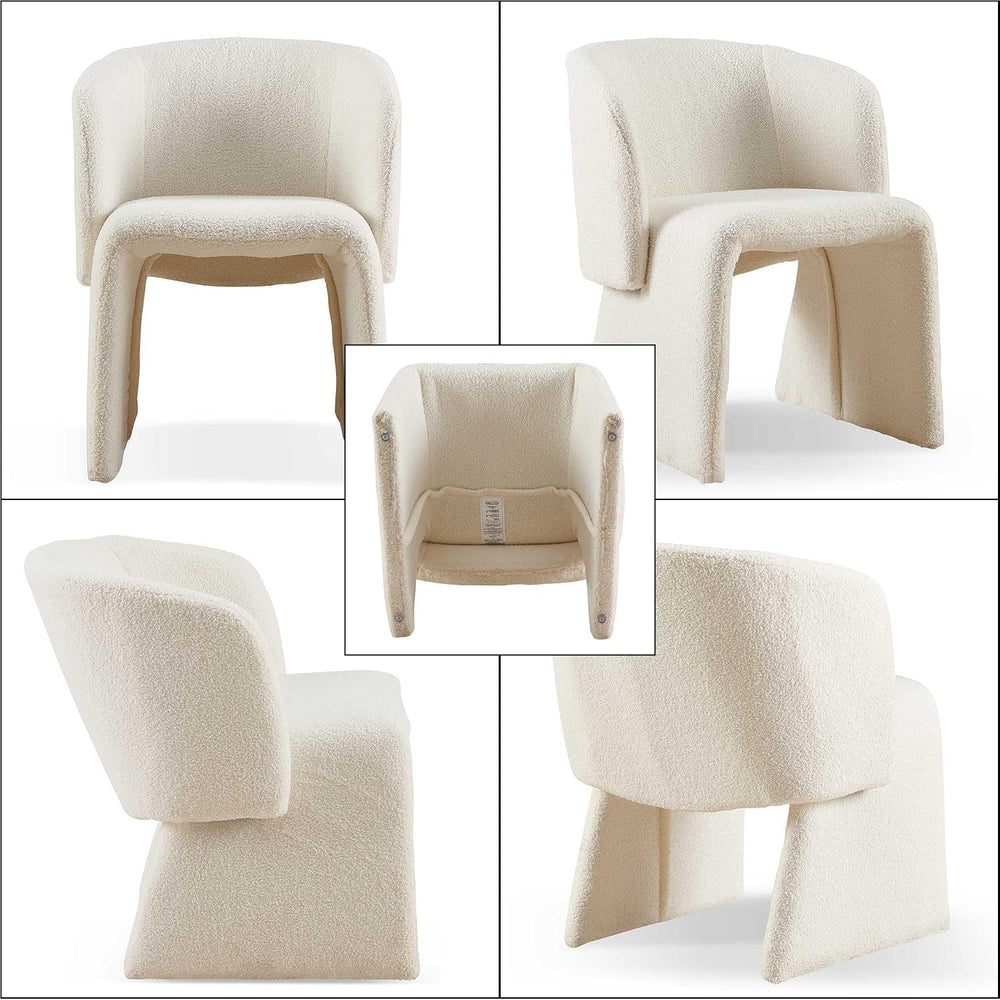 Homedot Dining Chair Upholstered Set of 4,Stylish Accent Barrel Side Chairs C...
