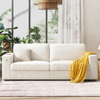 Hanherry 89" Sofa for Living Room, Modern Comfy Sofa with Medium Firm Seat Cushion, Removable Cover,Wide Armrest,USB/Type-C Port,Chenille Fabric Couches for Small Space,Apartment
