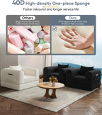 Versatile 2 in 1 Boneless Armchair Chaise Lounge Chair Indoor, Convertible Sleeper Chairs Couch Folding Sofa Bed Oversized Comfy Futon Floor Sofa BeanBag for Reading Nook Living Room Bedroom