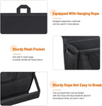 Bedside Caddy Hanging Bed Organizer Storage Bag Pocket with Power Strip Holder Multi-functional Organizer Caddy for Remotes Phone Glasses Magazines, Tablets, Accessories (7 pocket)