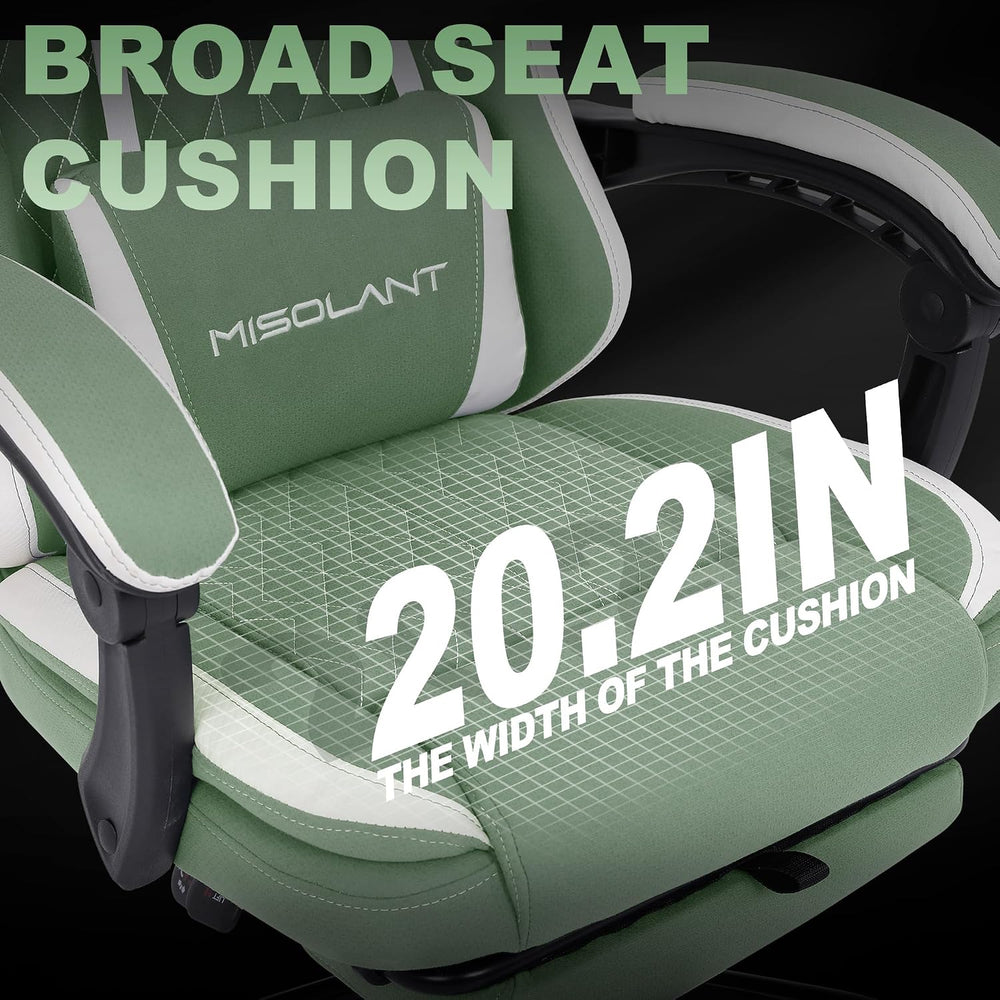 Misolant Gaming Chair, Fabric Gamer Chair with footrest for Adults, High Back...