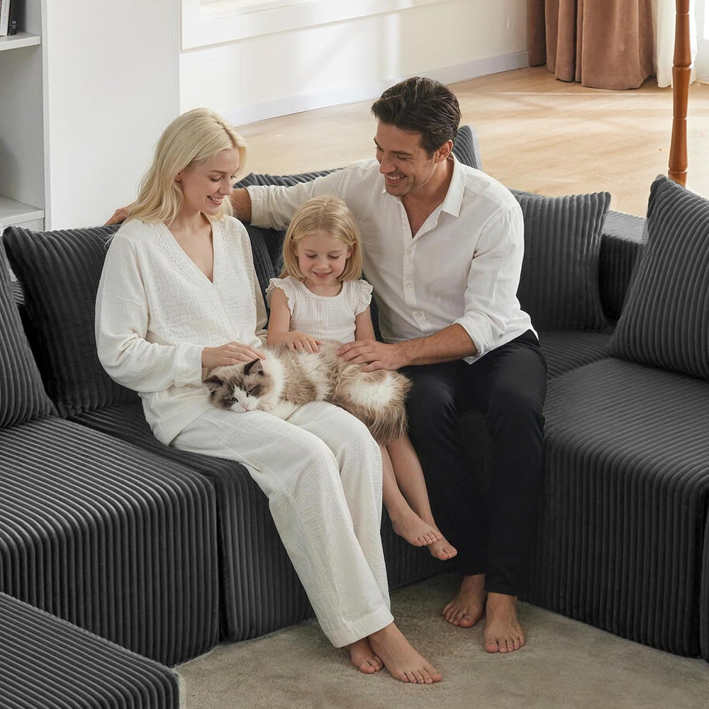 121" Couch, U Shaped Sofa, Sectional Couches for Living Room | Couches f...