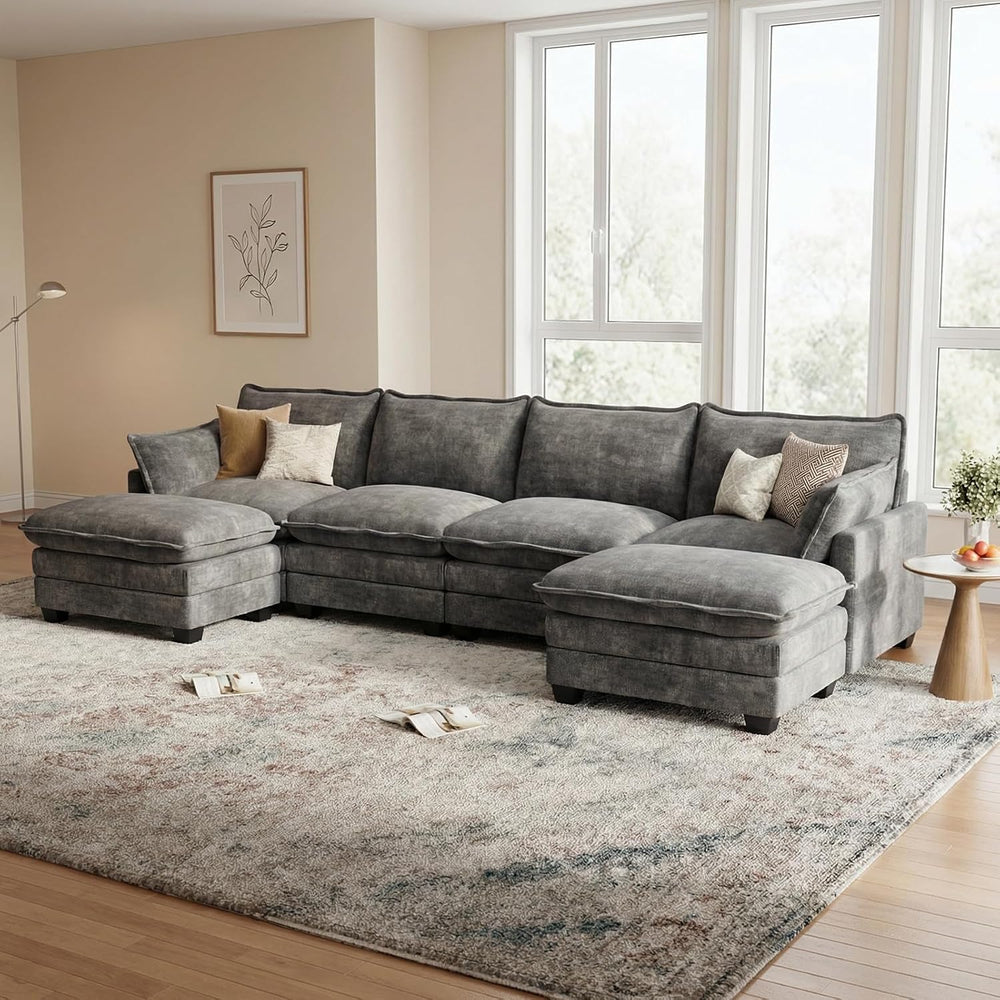 Modular Sectional Couch for Living Room, U Shaped Comfy Sofa | Comfortable Fo...