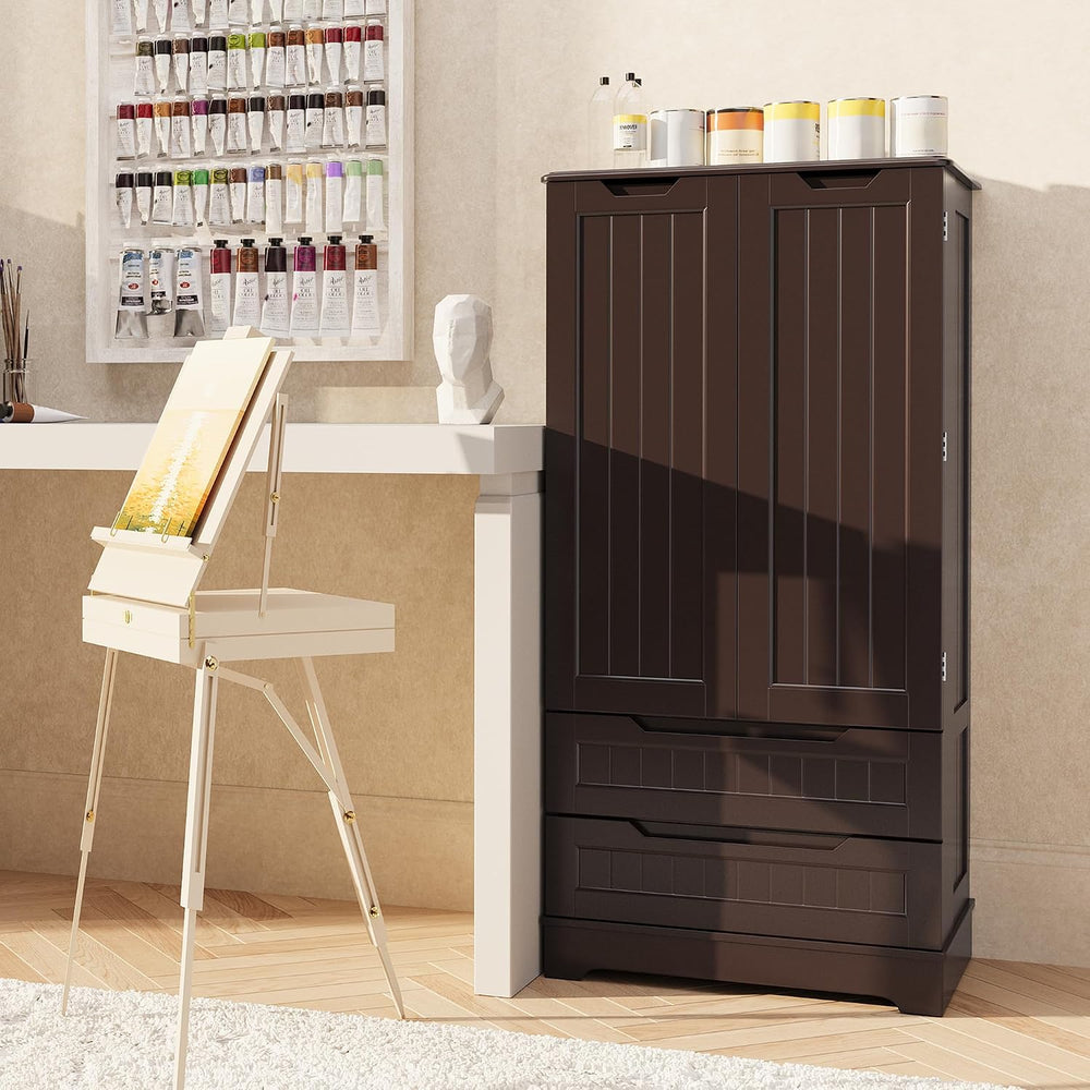Gizoon 47'' Kitchen Pantry Cabinet with Drawers for Dining Room, Dark...