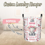 Custom Name Laundry Hamper, Personalized Laundry Baskets with Name for Boys Girls Women Men, Customized Collapsible Dirty Clothes Hamper Easy Storage Gifts for Bedroom Bathroom Living Room