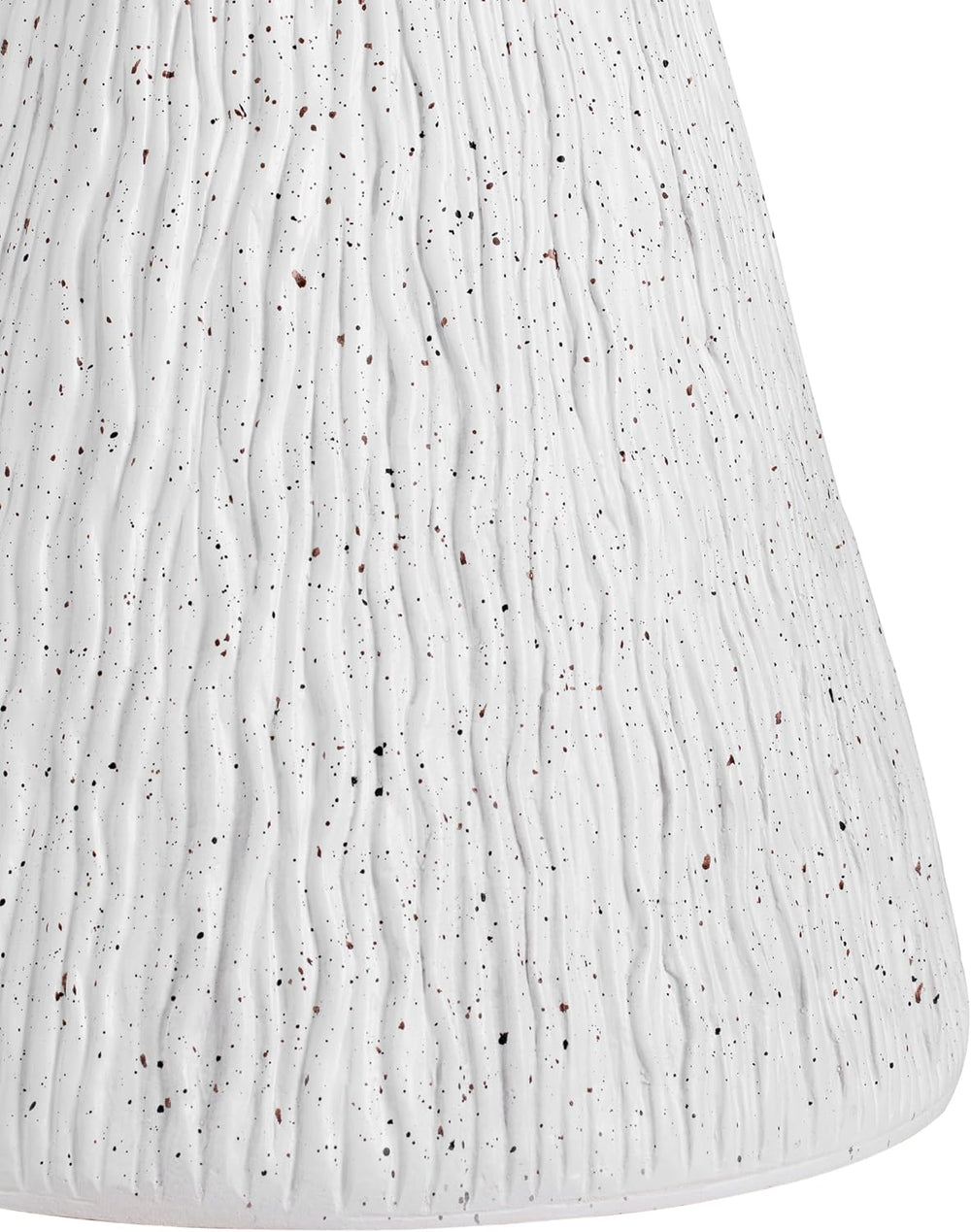 Outdoor Small end Table White Marble Retro Speckled Textured All-Weather MGO ...