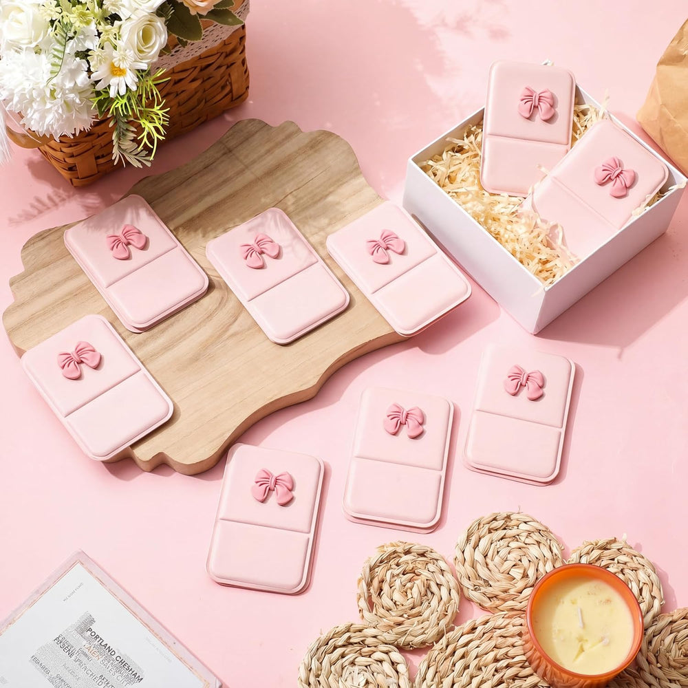 Amyhill 24 Pcs Folding Bow Mirror Pink Favors Women Bridal Party