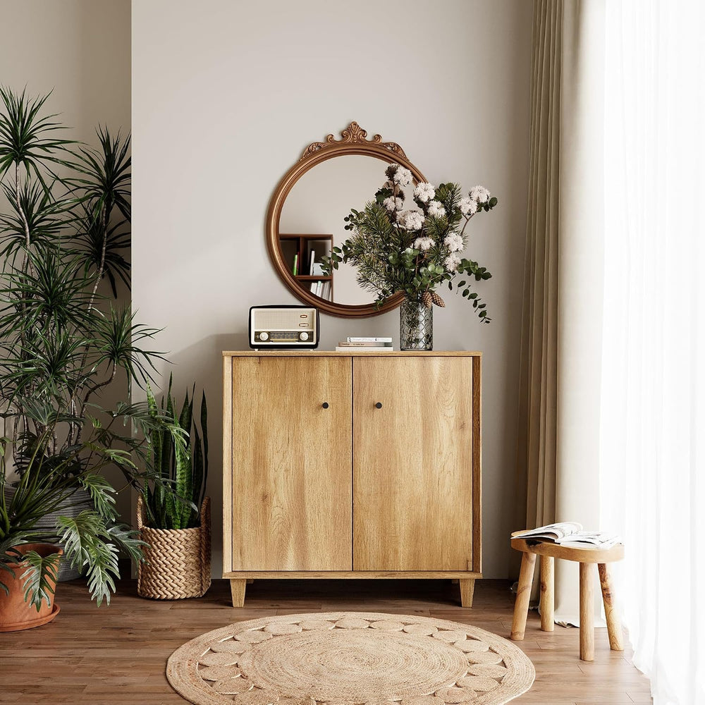 FENSULN Sideboards Buffet Cabinet Wide Credenza Buffet Table with Adjustable ...
