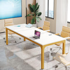 Tribesigns 6.5FT Conference Table, 78.7 Inche Rectangle Meeting Seminar Table, Large Business Tables for 6-8 People (Only Table)