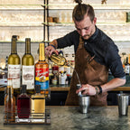 Coffee Syrup Organizer Rack, 2 Tier Syrup Holder for Coffee bar Syrup Storage,Kitchen Condiment Organization and Wine Display(6 Bottle Capacity).