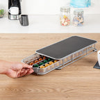 Restaurantware Restpresso 14.8 x 7.3 x 2.4 Inch Coffee Capsule Drawer 1 Heavy-Duty Pod Drawer - Holds 40 Nespresso Capsules Grip Top Iron Espresso Pod Organizer Mesh Tray Pods Not Included