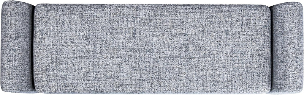 HomePop 60" Modern Storage Bench with Wood Legs - Blue Gray Woven Fabric