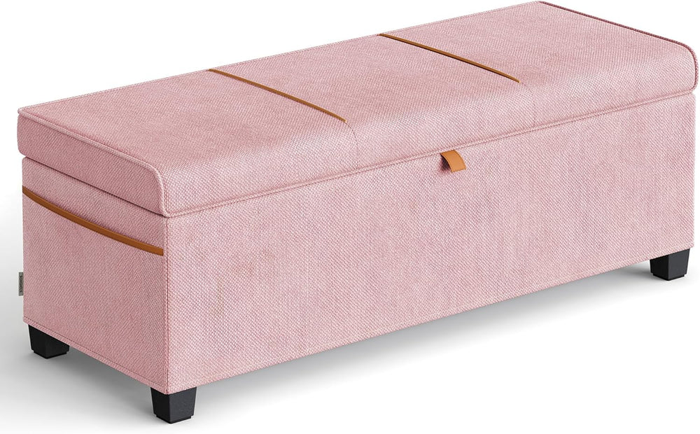SONGMICS Storage Ottoman, 15.8 x 43.3 x 15.8 Inches, 27 Gal. (103 L) | Bench ...