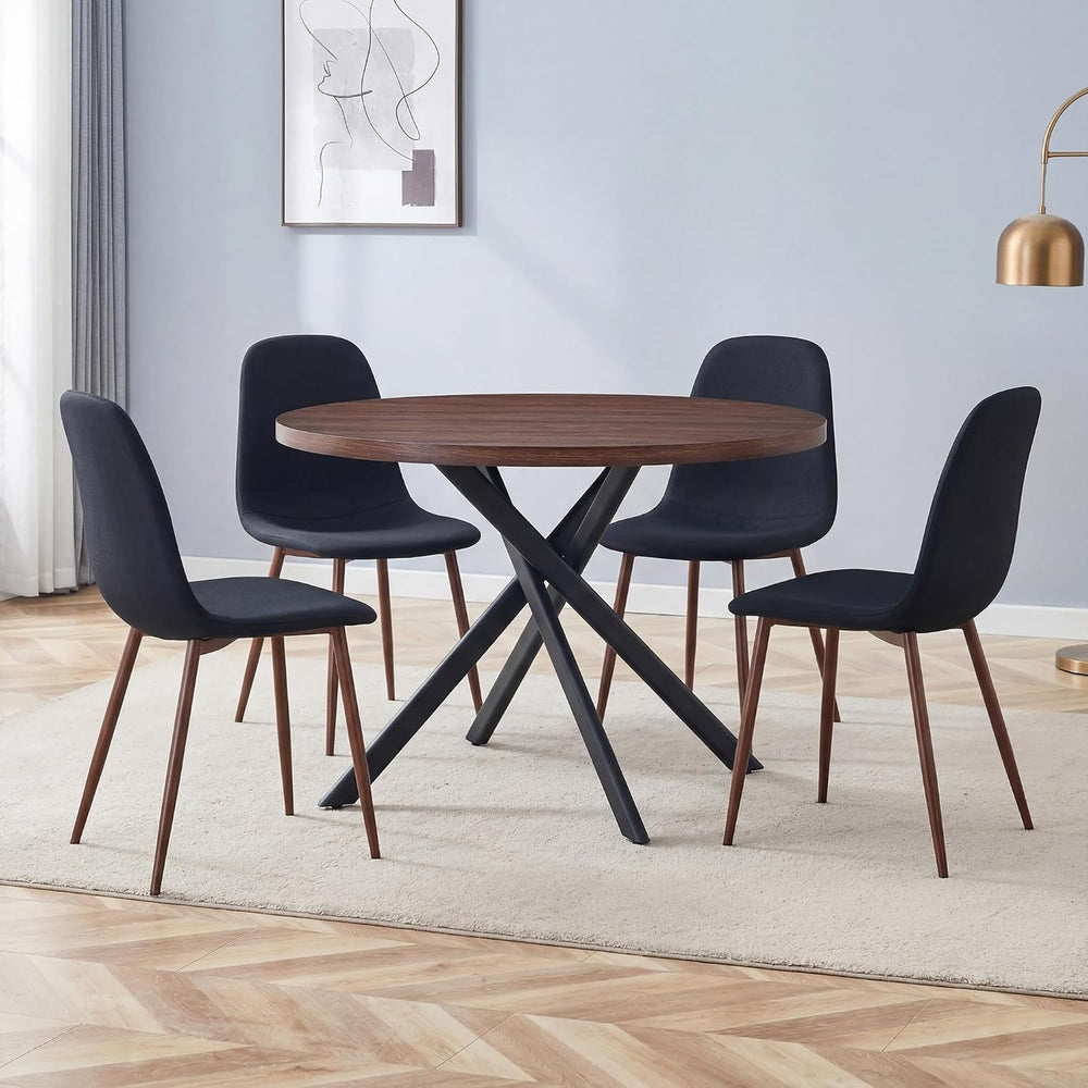 Round Dining Table Set for 4, Round Kitchen Dining Table and Chairs Set for 4...