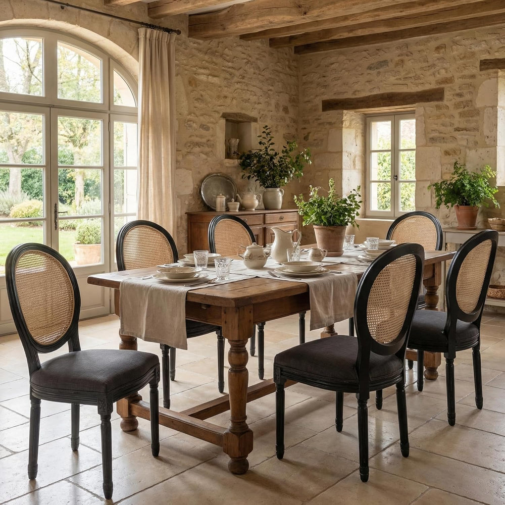 Farmhouse Dining Chairs Set of 2, French Country Dining Room Chairs