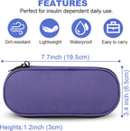 Insulin Pen Cooler Travel Case with TSA Approved Ice Packs,Diabetic Medication Insulated Cool Organizer,Insulin Pen and Other Diabetic Supplies, for the Daily Life and Trip Purple