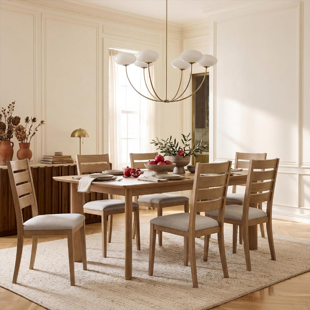 COLAMY Modern Dining Chairs Set of 2, Breathable Fabric Kitchen Chairs with H...
