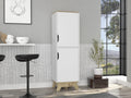 2-Door Pantry Cabinet,Buffet Kitchen Sideboard,Storage Cabinet,for Kitchen,Dining Room,Light Oak and White