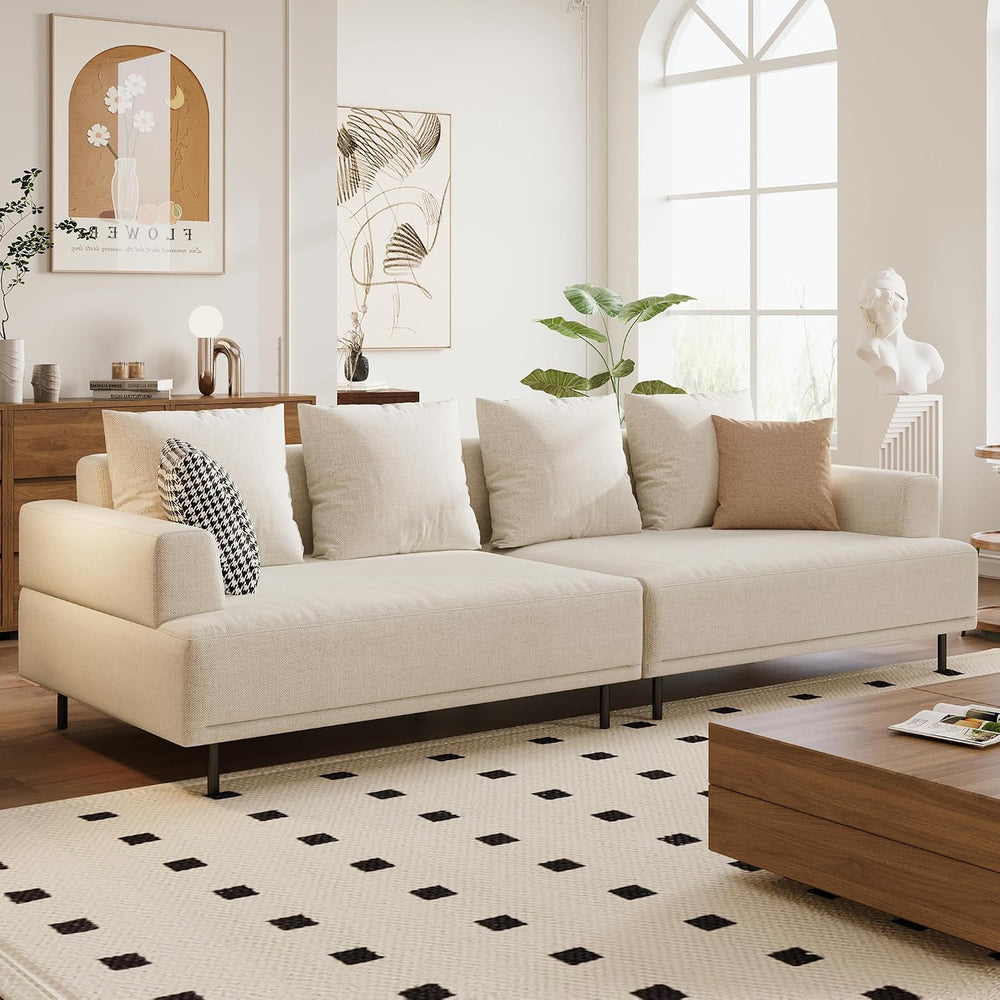 109.4" W Modular Sectional Sofa Couch for Living Room, Beige