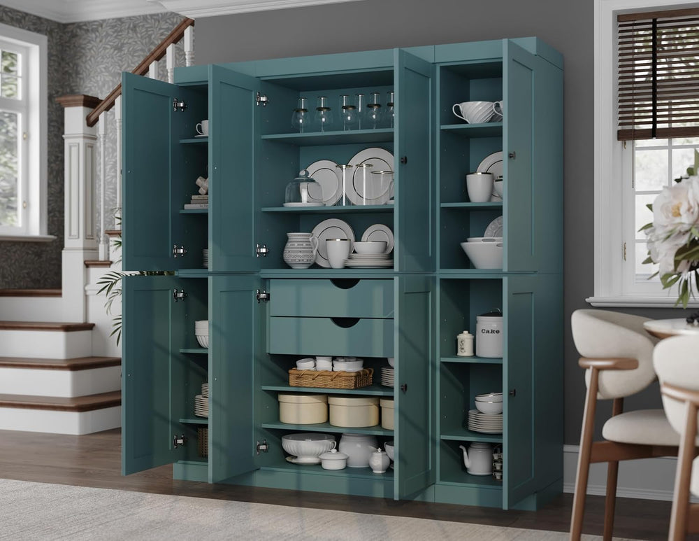 Palace Imports Solid Wood Pantry Cabinet - 71.5" Tall x 65" Wide - ...