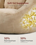 Relefree Cafy Bean Bag Chair for Adults,Oversized Reading Chair with Armrests,Memory Foam Filling Comfy Chair,Giant Cozy Adult Bean Bag Chair,Large Lazy Living Room Chair for Bedroom,Reading Nook