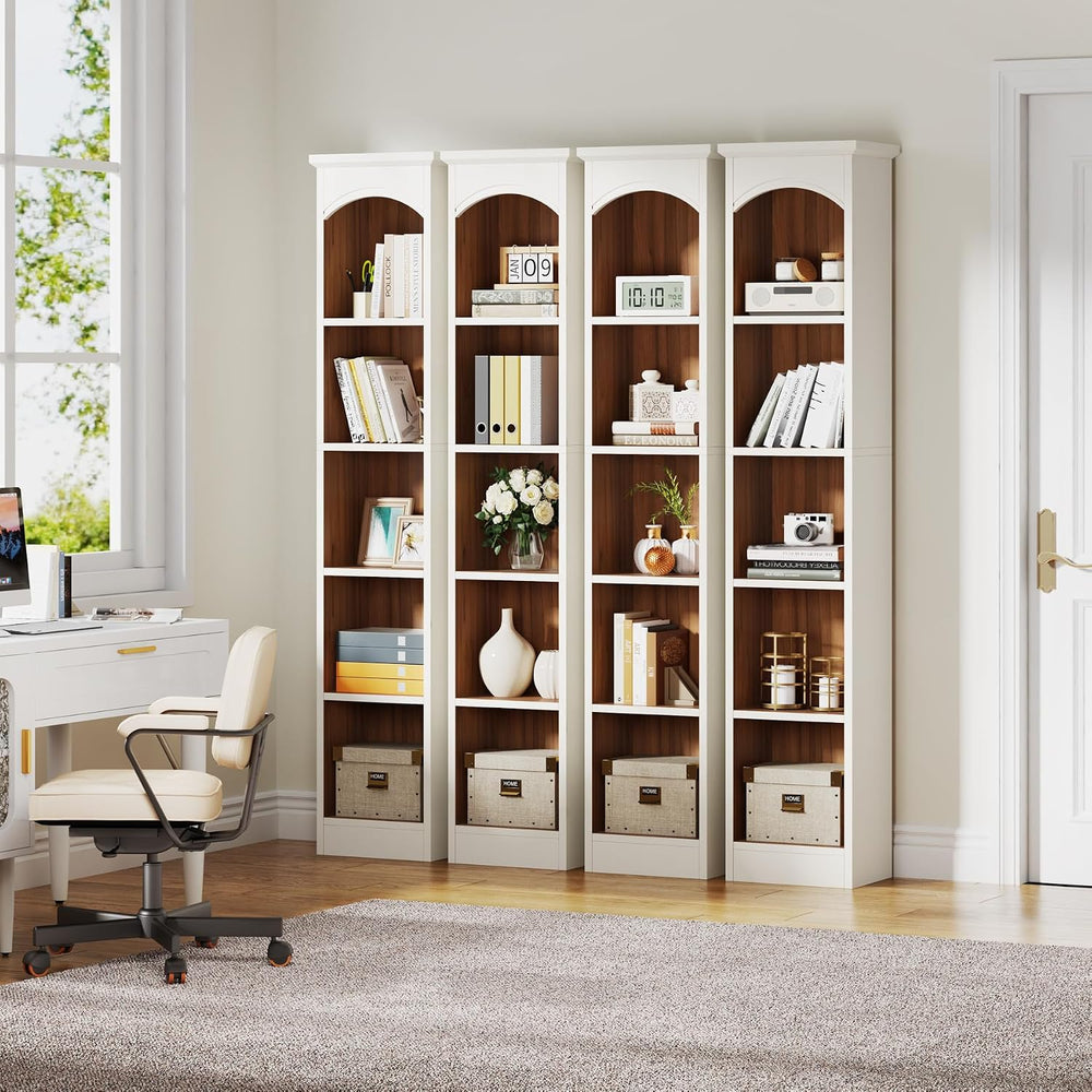 Tribesigns 70.9-Inch Tall Narrow Bookcase, 5-Tier Cube Bookshelf with Storage...