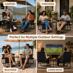 Yaheetech 26" Zero Gravity Recliners Adjustable Set of 2, New Black | Outdoor Folding Reclining Lounge Chairs w/Pillows, Cup Holder Trays and Carry Strap for Camping, Backyard, Beach, Indoor