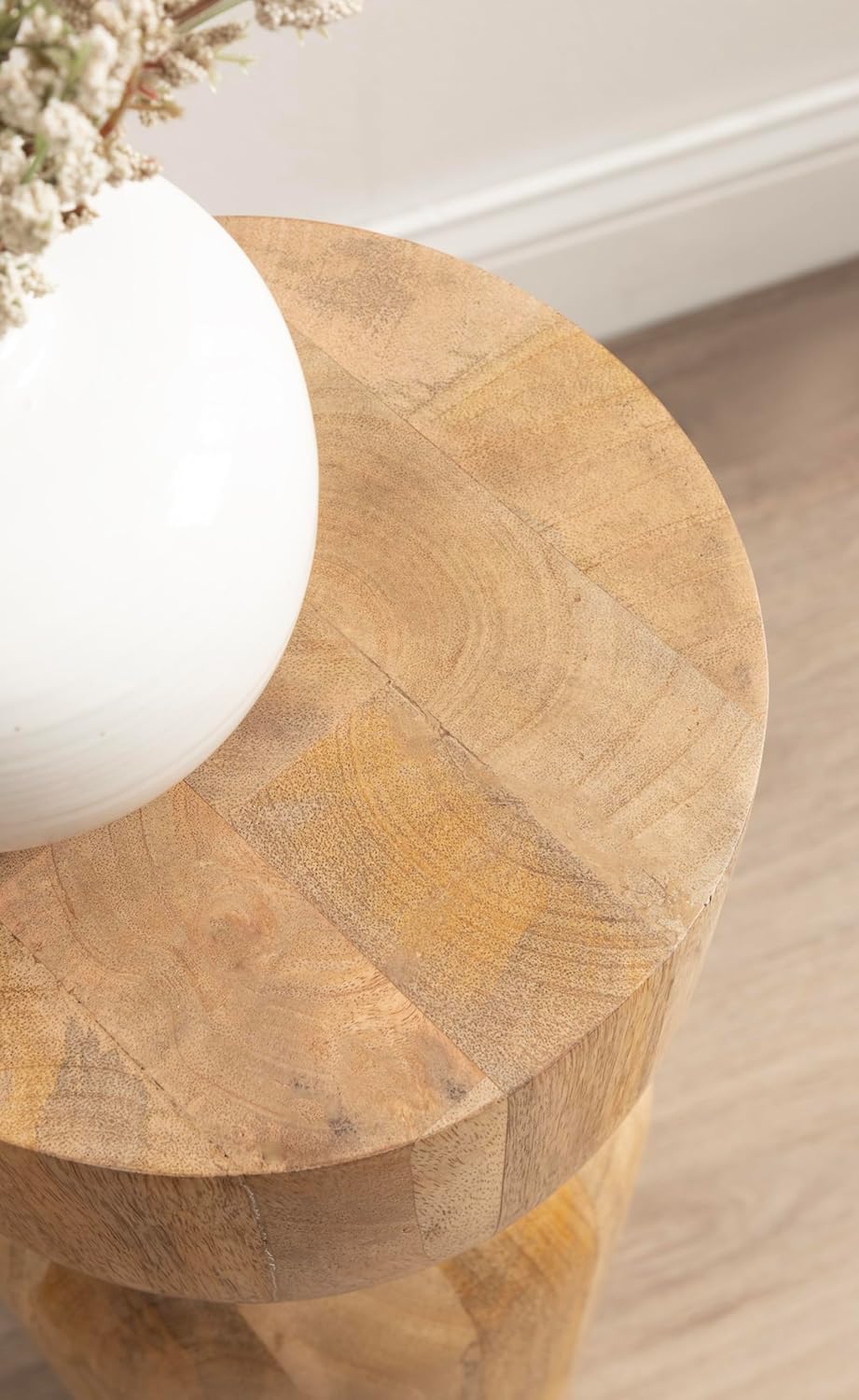 Kate and Laurel Teo Transitional Mango Wood Drink Table, 8 x 8 x 22, Natural ...