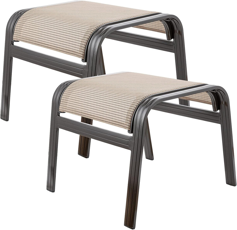 Outdoor Footstools Metal Patio Chairs Outdoor Ottoman Furniture Outside Footr...
