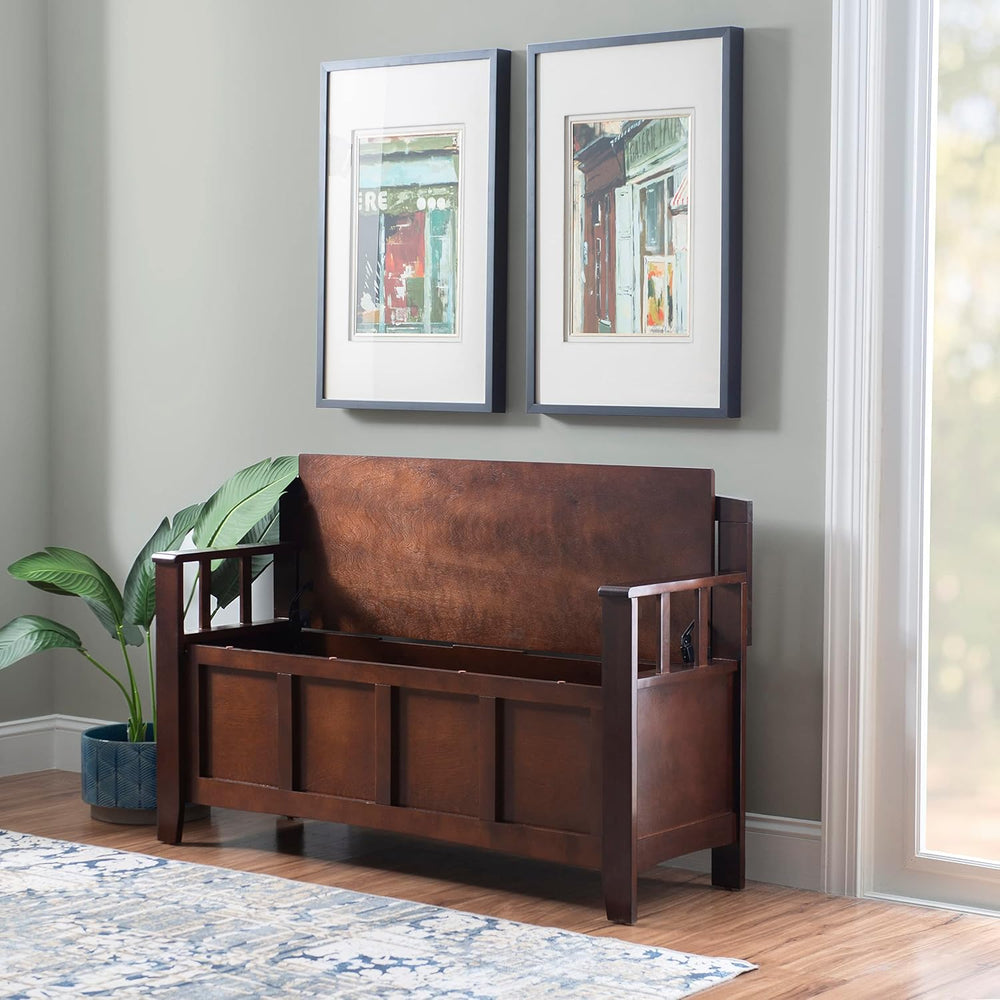 Linon Home Dcor Linon Home Decor Cynthia Storage Bench, 50"w x 17.25&quo...