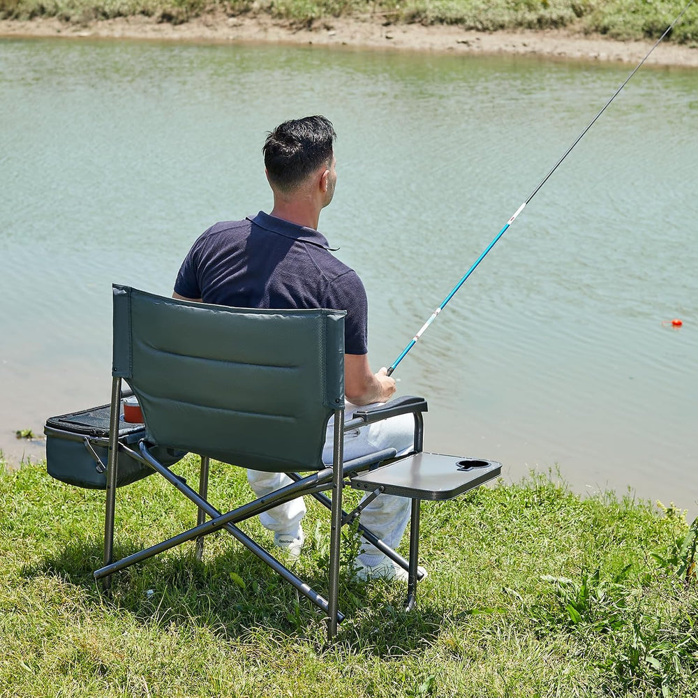 Timber Ridge XXL Oversized Directors Chair 600lbs - Heavy Duty Camping Chair ...
