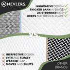 Nevlers 72" x 54" Queen Size Open-Weave Non Slip Mattress Gripper Pad | PVC Foam Non Slip Pad to Keep Bed from Sliding & Movement | Reversible Non-adhesive 6 Ft x 4.5 Ft Mattress Slide Stopper