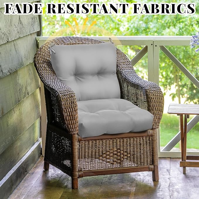 Geetery Outdoor Chair Cushions Set of 4 for Patio Lawn Furniture Wicker Rocki...