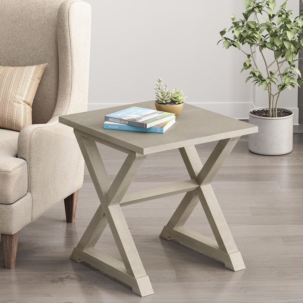 End Side Table, Modern Simplistic End Table, Night Stand, Open Shelf Design X...