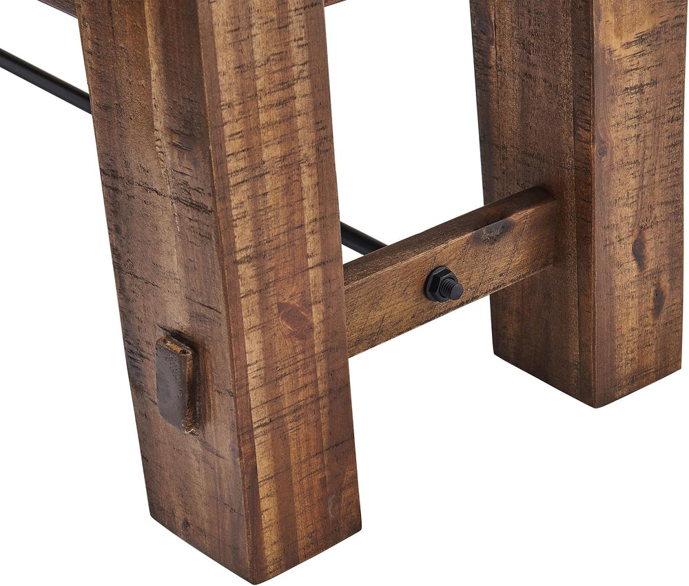 Alaterre Durango Rustic Industrial Solid Wood Entryway Bench, Natural, 60” | ...