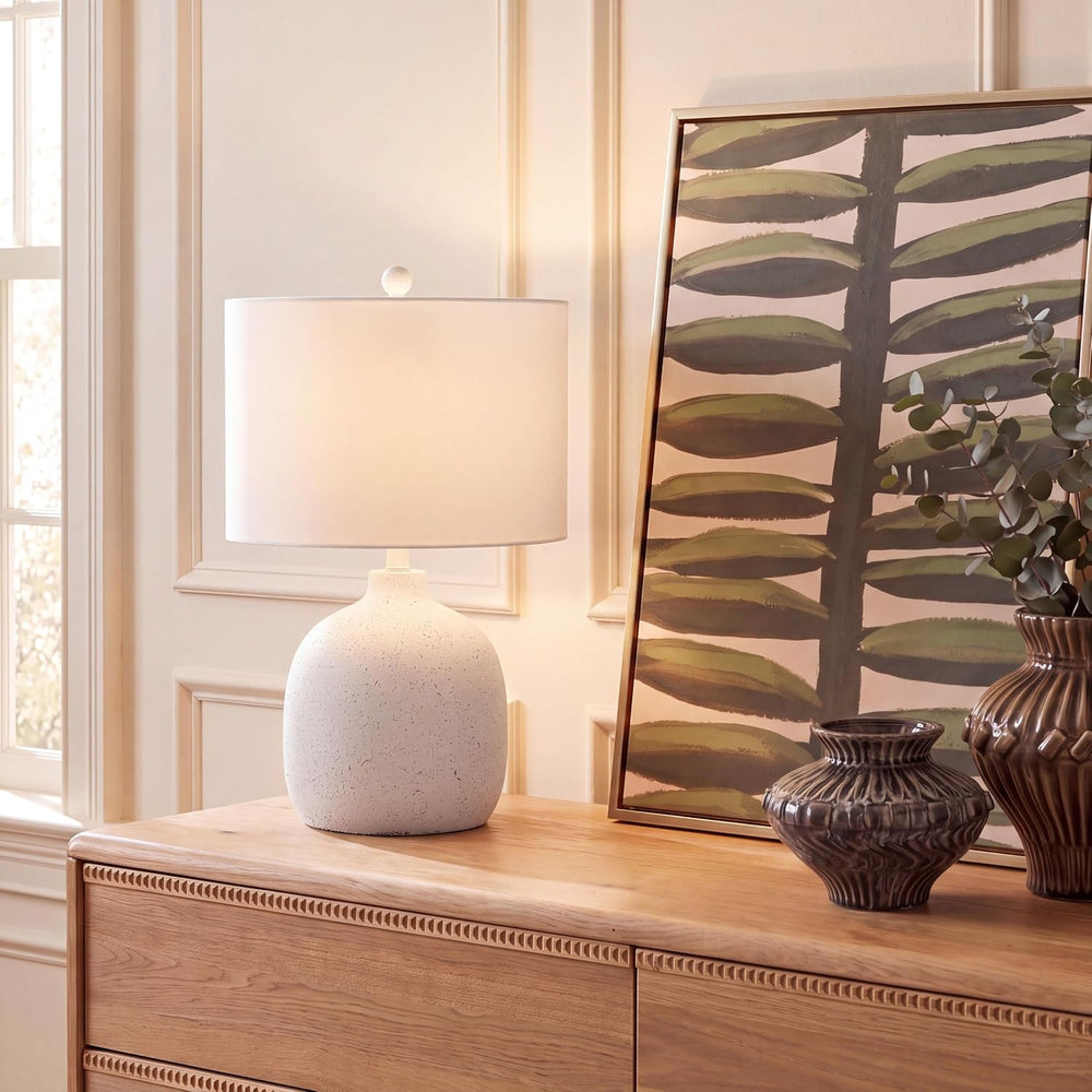 SAFAVIEH Lighting Collection Veleri Modern Cream 24-inch Bedroom Living Room ...