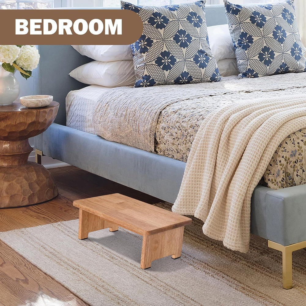 Solid Wood Stool Wooden Step Stool Anti-Slip Step Stools for Adults Step Stoo...