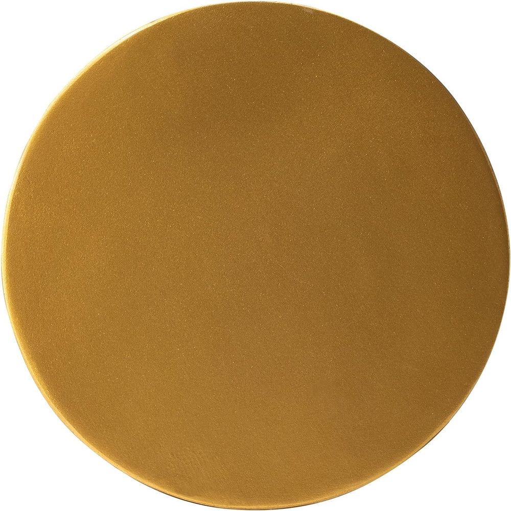 Glitzhome Gold Floating Disks Side Table & Accent Stool - 18" H Mode...