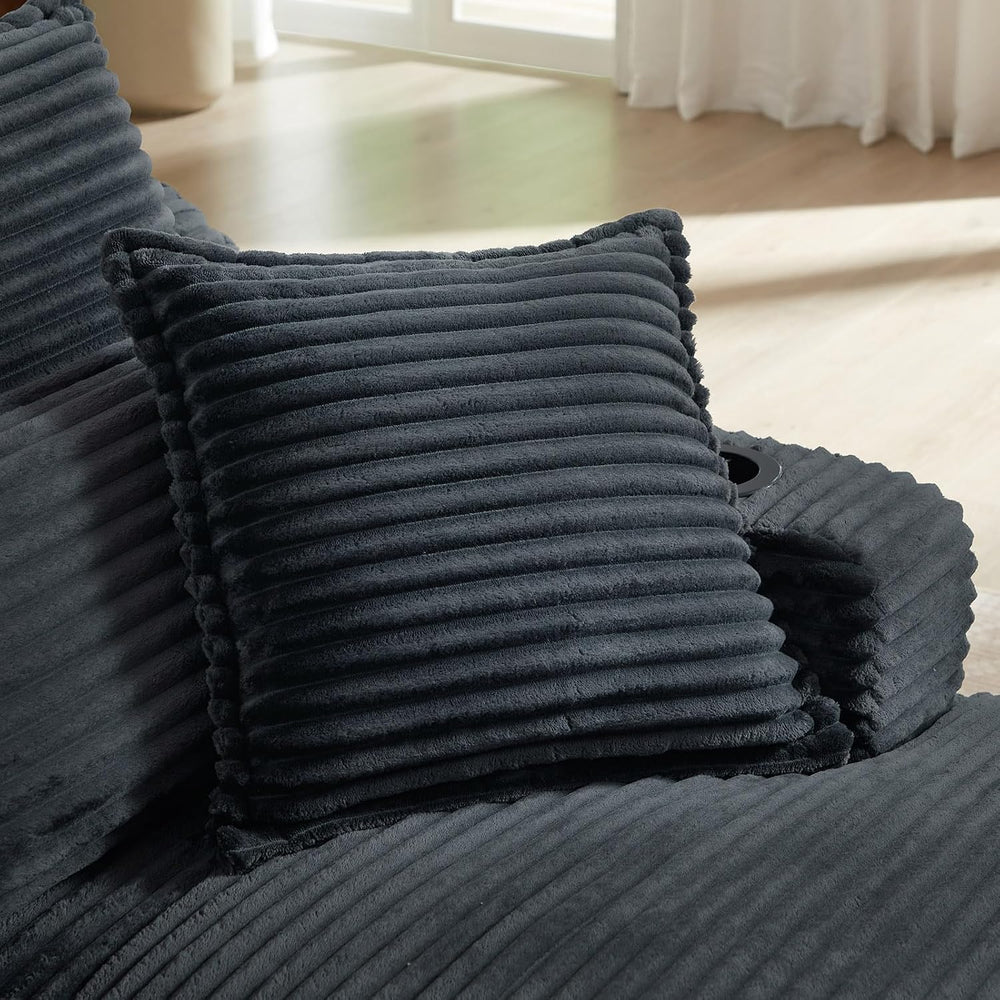 47.2"Oversized Chaise Lounge Chair Indoor,Corduroy Reading Chair with Cu...